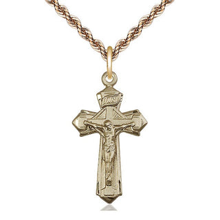 14kt Gold Crucifix Medal