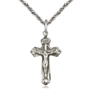 Sterling Silver Crucifix Medal Religious Jewelry