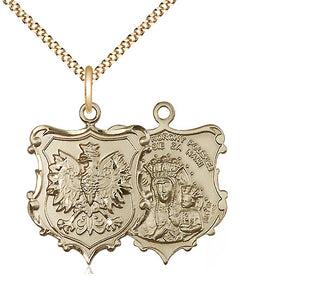 14kt Gold Filled Our Lady of Czestochowa Medal Catholic Jewelry