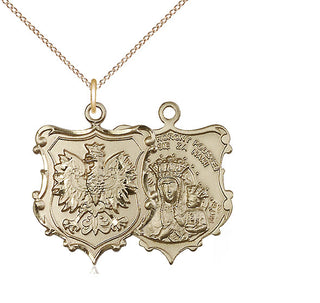 14kt Gold Filled Our Lady of Czestochowa Medal Catholic Jewelry