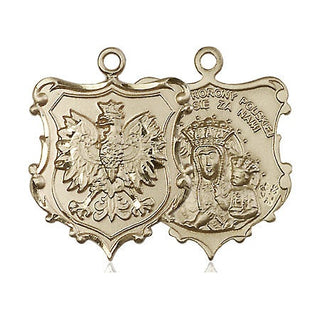 14kt Gold Our Lady of Czestochowa Medal