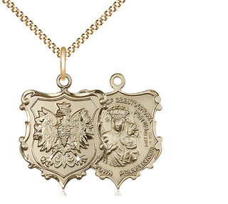 14kt Gold Filled Our Lady of Czestochowa Medal Catholic Jewelry