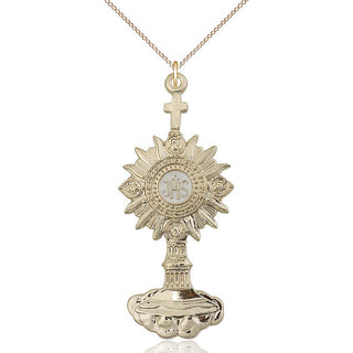 14kt Gold Filled Monstrance Medal Catholic Jewelry