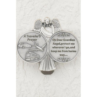 3-Pack - Travelers Prayer with O Dear Guardian Angel Visor Clip