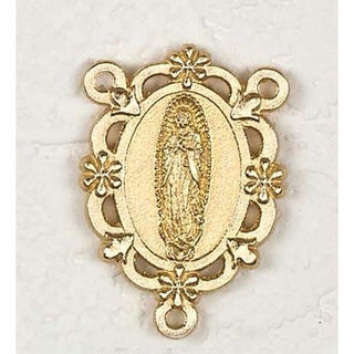 Bulk Our Lady of Guadalupe 3/4 inch Gold tone Rosary Center
