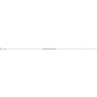 14K Rose 1/8 CTW Natural Diamond Bar 6 1/2-7 1/2" Bracelet