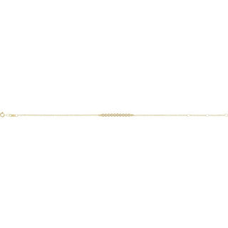 14K Yellow 1/8 CTW Natural Diamond Bar 6 1/2-7 1/2" Bracelet