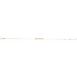 14K Rose Patterned Bar Bracelet