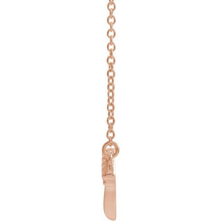 14K Rose Claddagh 18" Necklace