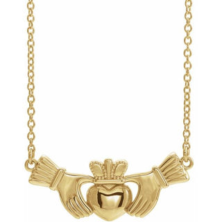14K Yellow Claddagh 18" Necklace