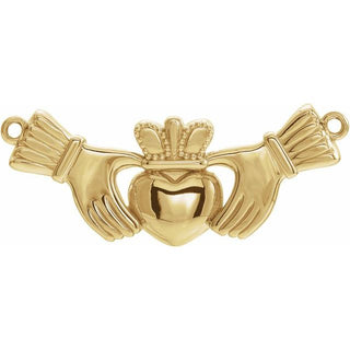 14K Yellow Claddagh Necklace Center
