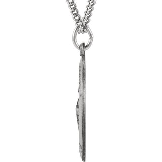 Sterling Silver 18.7x13.5 mm Oval St. Jude Thaddeus 18" Necklace
