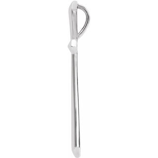 Platinum Elongated Cross Pendant