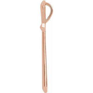 14K Rose Elongated Cross Pendant
