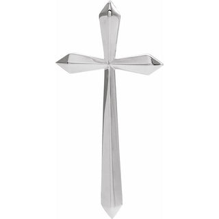 Platinum Elongated Cross Pendant