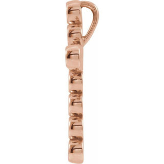 14K Rose 1/4 CTW Natural Diamond Cross Pendant