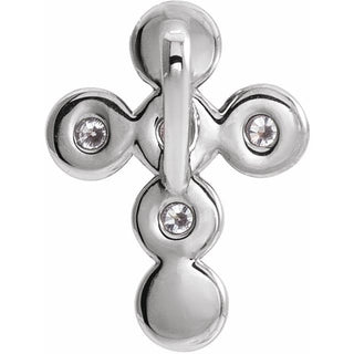 Sterling Silver 1/6 CTW Natural Diamond Cross Pendant
