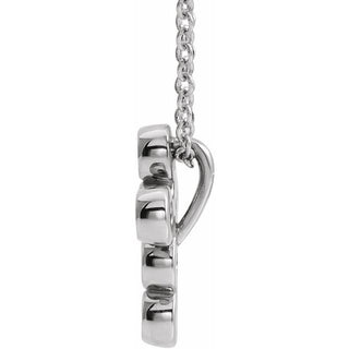 Platinum 1/6 CTW Natural Diamond Cross 16-18" Necklace