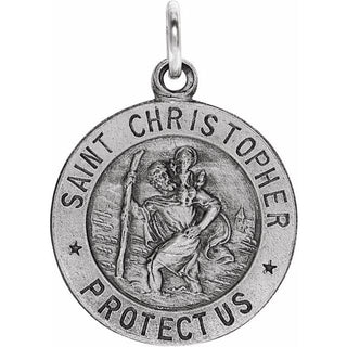 Sterling Silver 15 mm Saint Christopher Medal  