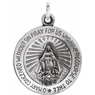 Sterling Silver 15 mm Miraculous Medal  