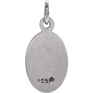 Sterling Silver 12x9 mm St. Christopher Medal  