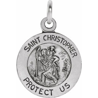 Sterling Silver 8 mm Saint Christopher Medal