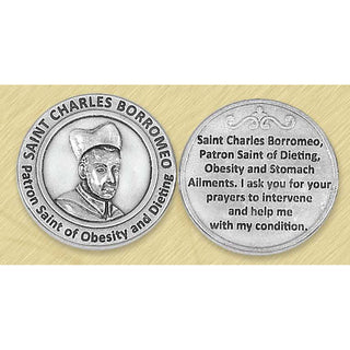 Bulk Healing Saint - St Charles Borromeo Pocket Token