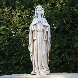 17-Inch Immaculate Heart Of Mary Garden Statue - View 2