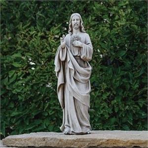 17.75-Inch Sacred Heart Of Jesus Garden Statue - View 2