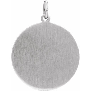 14K White St. Florian Medal Pendant