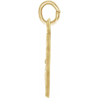 14K Yellow 12 mm Guardian Angel Medal