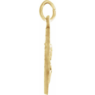 14K Yellow 12 mm Round Scapular Medal