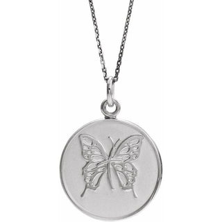 14K White Loss of a Mother 18" Necklace