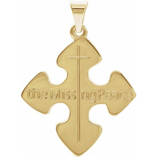 10K Yellow The Missing Peace Pendant 