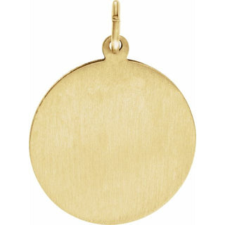 14K Yellow 22 mm Round St. Jude Thaddeus Medal