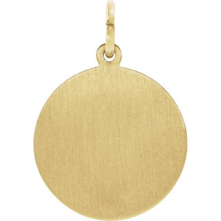 14K Yellow 12 mm Round St. John the Evangelist Medal