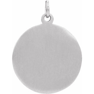 Sterling Silver 18 mm Our Lady of Mount Carmel Medal Pendant