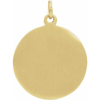 14K Yellow 12 mm Our Lady of Mount Carmel Medal Pendant