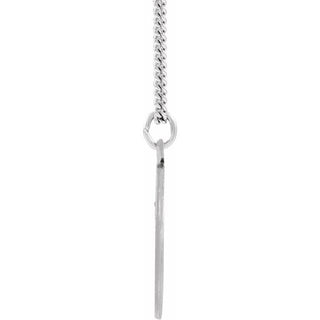 Sterling Silver 18 mm Our Lady of Mount Carmel Medal 18" Necklace