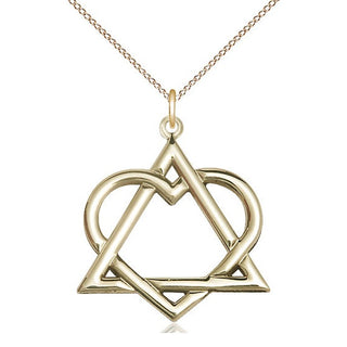 14kt Gold Adoption Heart Medal
