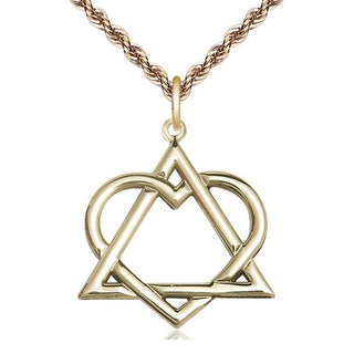 14kt Gold Adoption Heart Medal