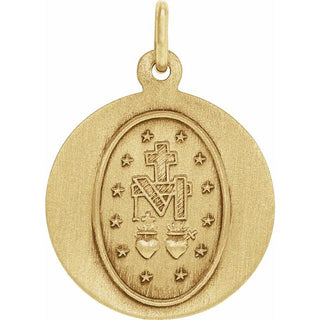 14K Yellow 15 mm Miraculous Medal