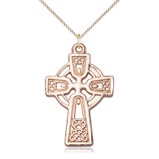 14kt Gold Filled Celtic Cross Medal Catholic Jewelry