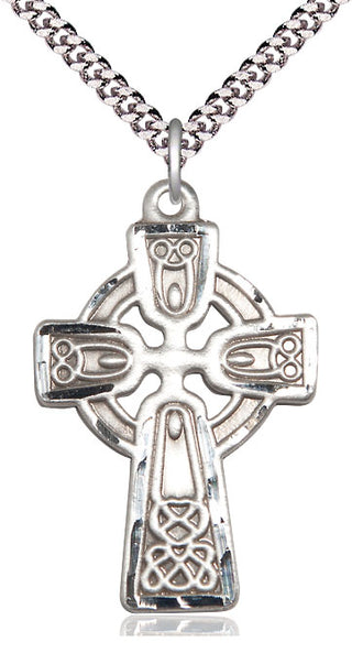 Sterling Silver Celtic Cross Medal Catholic Jewelry