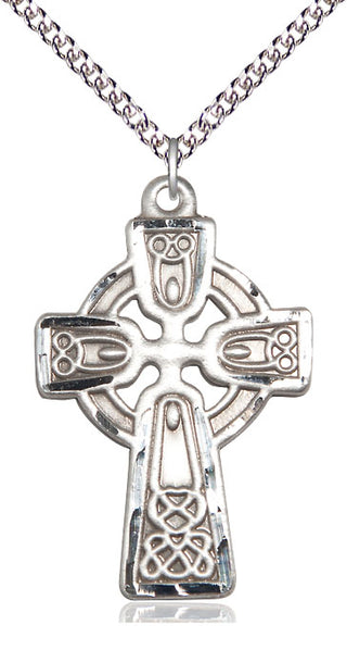 Sterling Silver Celtic Cross Medal Catholic Jewelry