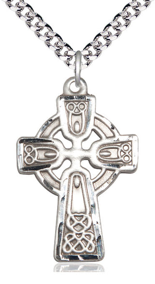 Sterling Silver Celtic Cross Medal Catholic Jewelry