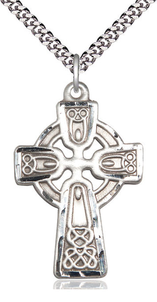 Sterling Silver Celtic Cross Medal Catholic Jewelry