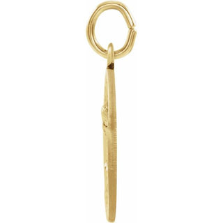 14K Yellow 18 mm Sacred Heart of Mary Medal