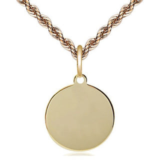 14kt Gold Plain Disc Medal