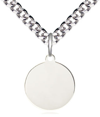Pewter Plain Disc Medal Religious and Catholic Jewelry